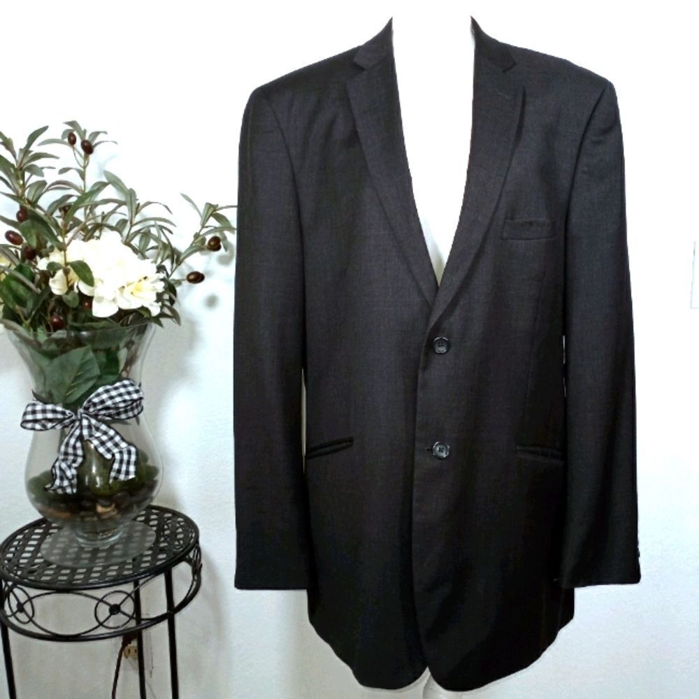 ADOLFO DARK GRAY SPORT COAT EUC